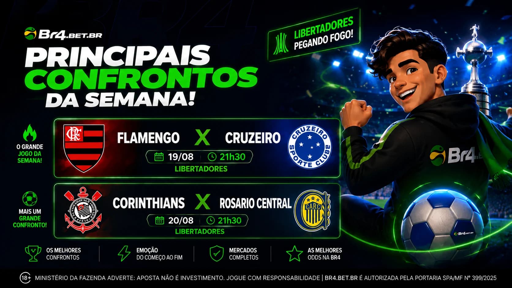 Flamengo x Cruzeiro pela Libertadores